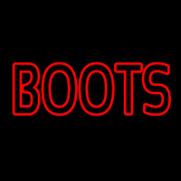 Red Double Stroke Boots Neonreclame