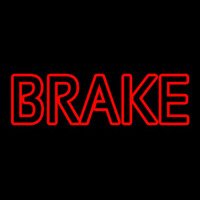 Red Double Stroke Brake Neonreclame