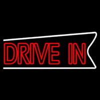 Red Double Stroke Drive In Neonreclame