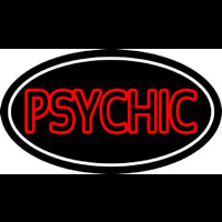 Red Double Stroke Psychic White Border Neonreclame