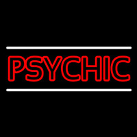 Red Double Stroke Psychic White Line Neonreclame