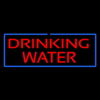 Red Drinking Water With Blue Border Neonreclame