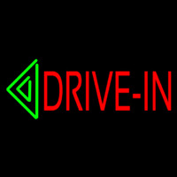 Red Drive In Green Arrow Block Neonreclame