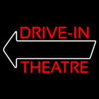 Red Drive In Theatre White Arrow Neonreclame