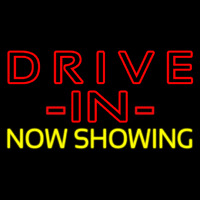 Red Drive In Yellow Now Showing Neonreclame