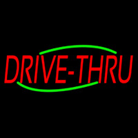 Red Drive Thru Neonreclame