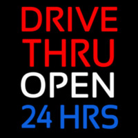 Red Drive Thru Open 24 Hrs Neonreclame