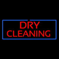 Red Dry Cleaning Blue Border Neonreclame