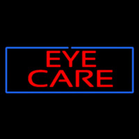 Red Eye Care Blue Border Neonreclame
