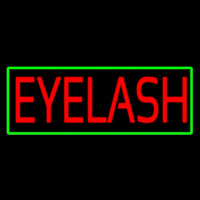 Red Eyelash Green Border Neonreclame