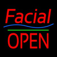 Red Facial Block Open Neonreclame