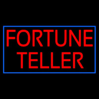 Red Fortune Teller Blue Border Neonreclame