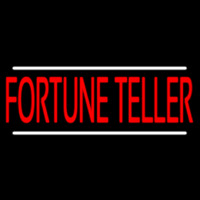 Red Fortune Teller White Line Neonreclame