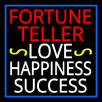 Red Fortune Teller White Love Happiness Success Neonreclame
