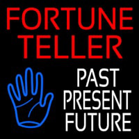 Red Fortune Teller White Past Present Future Neonreclame