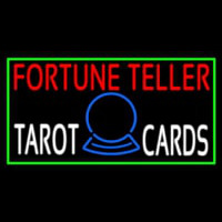 Red Fortune Teller White Tarot Cards With Green Border Neonreclame