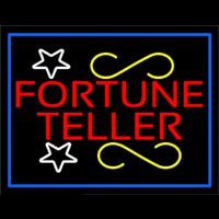 Red Fortune Teller With Blue Border Neonreclame