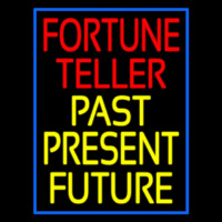 Red Fortune Teller Yellow Past Present Future Neonreclame