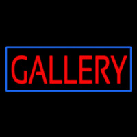 Red Gallery Blue Border Neonreclame