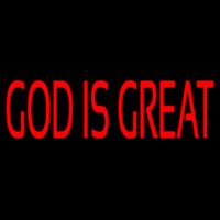 Red God Is Great Neonreclame