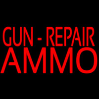 Red Gun Repair Ammo Neonreclame