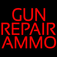 Red Gun Repair Ammo Neonreclame