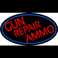 Red Gun Repair Ammo Neonreclame