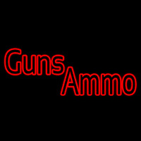 Red Guns Ammo Neonreclame