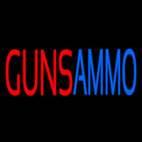 Red Guns Ammo Neonreclame