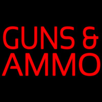 Red Guns And Ammo Block Neonreclame