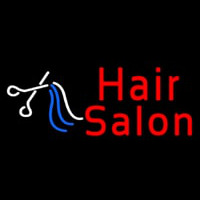 Red Hair Salon With Scissor Neonreclame