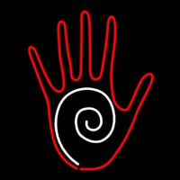 Red Hands With Design Neonreclame