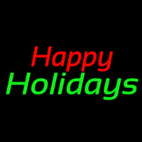 Red Happy Green Holidays Neonreclame