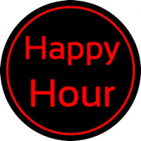 Red Happy Hour Neonreclame