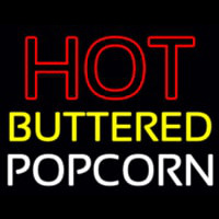 Red Hot Yellow Buttered White Popcorn Neonreclame