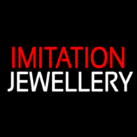 Red Imitation White Jewelry Neonreclame