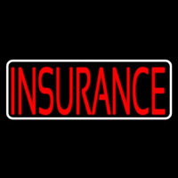 Red Insurance White Border Neonreclame