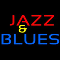 Red Jazz And Blue Blues Block Neonreclame