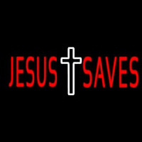 Red Jesus Saves Neonreclame