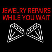 Red Jewelry Repairs While You Wait Logo Neonreclame
