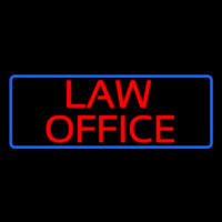 Red Law Office Blue Border Neonreclame