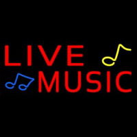 Red Live Music Block 1 Neonreclame