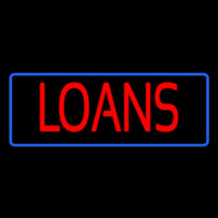 Red Loans With Blue Borer Neonreclame