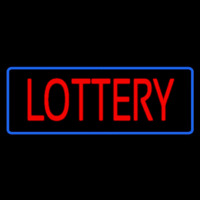 Red Lottery Blue Border Neonreclame