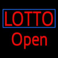 Red Lotto Blue Border Open Neonreclame
