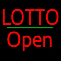 Red Lotto Green Line Open Neonreclame