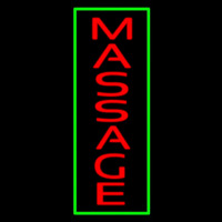 Red Massage Green Border Neonreclame