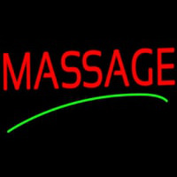 Red Massage Green Line Neonreclame