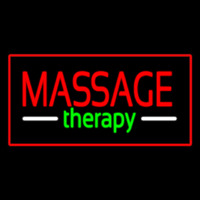 Red Massage Therapy Red Border Neonreclame