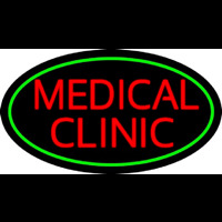 Red Medical Clinic Oval Green Neonreclame